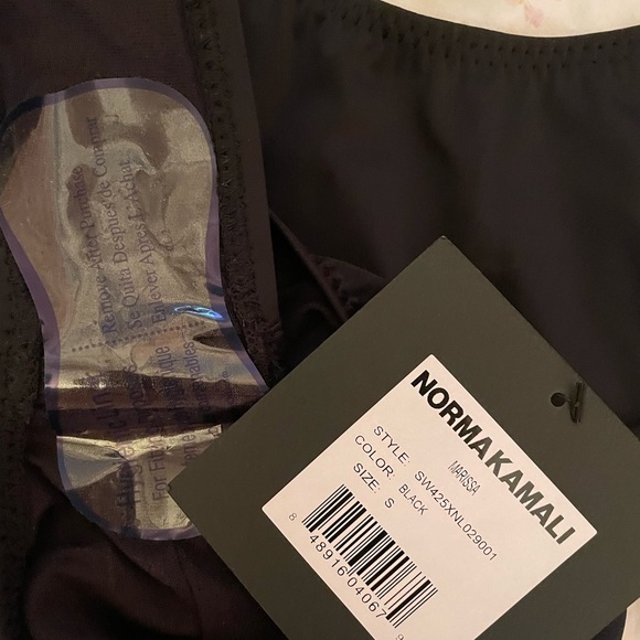 Norma Kamali “Marissa One Piece in Black” New with tags - Picture 3 of 3